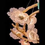 Люстра круглая на золотом каркасе с цветочным декором Miscellaneous herbs варинант исполнения - 5 | Loft Concept в Красноярске