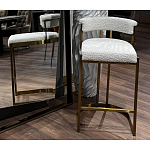 Стул барный букле бежевый с каркасом цвета матовое золото Tactility варинант исполнения - 6 | Loft Concept в Красноярске