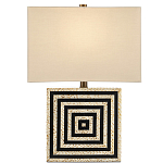 Настольная лампа с квадратным основанием и прямоугольным абажуром Neat Lines варинант исполнения - 3 | Loft Concept в Красноярске