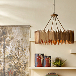 Люстра с абажуром из ротанга Wicker Furniture варинант исполнения - 4 | Loft Concept в Красноярске