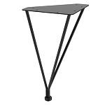 Стол журнальный c коричневой круглой столешницей на трех металлических ножках Charm Coffee Table варинант исполнения - 5 | Loft Concept в Красноярске