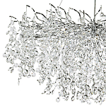 Линейная люстра с хрустальными подвесками на металлических ветках Fairytree Light Silver Linear Chandelier 18 варинант исполнения - 3 | Loft Concept в Красноярске