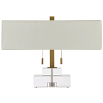 Настольная лампа прямоугольная на прозрачном основании Charm and Luxury варинант исполнения - 4 | Loft Concept в Красноярске