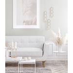 Подвесной светильник с 3-мя округлыми матовыми плафонами из белого стекла Golden Swirl варинант исполнения - 9 | Loft Concept в Красноярске