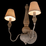 Бра с двумя конусовидными тканевыми абажурами Neighborhood варинант исполнения - 4 | Loft Concept в Красноярске