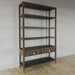 Стеллаж с двумя ящиками Elsa Dreams Walnut варинант исполнения - 1 | Loft Concept в Красноярске