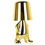 Настольная лампа фигурная золотого цвета с гладким абажуром Высота 19 см Sophia варинант исполнения - 2 | Loft Concept в Красноярске