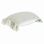 Чехол на подушку мятного цвета с бахромой и объемным узором Ethnic mix варинант исполнения - 1 | Loft Concept в Красноярске