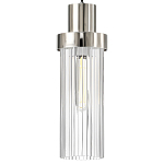 Подвесной светильник с стеклянным ребристым цилиндрическим плафоном Steps варинант исполнения - 3 | Loft Concept в Красноярске