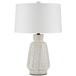 Настольная лампа с корпусом в форме вазы и белым абажуром Lots of Strokes варинант исполнения - 3 | Loft Concept в Красноярске