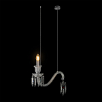 Подвесной светильник стеклянный в виде канделябра Curved Glass Chandelier варинант исполнения - 2 | Loft Concept в Красноярске