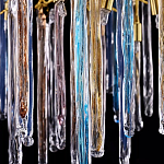 Люстра на подвесе с каркасом из металла и цветными подвесками из стекла Droplet Chandelier варинант исполнения - 2 | Loft Concept в Красноярске