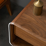 Прикроватная деревянная тумба с ящиком и нишей для хранения Moon Walnut Furniture варинант исполнения - 3 | Loft Concept в Красноярске