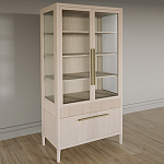 Витрина Primo со стеклянными фасадами и буфетом шпон Светлый дуб варинант исполнения - 3 | Loft Concept в Красноярске