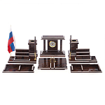 Настольный письменный набор из природного камня обсидиана с декором в виде Коня Team leader варинант исполнения - 2 | Loft Concept в Красноярске