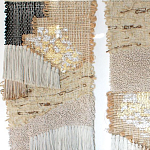 Триптих Геометрический гобелен бежевый Figurative Beige Wall Hangings варинант исполнения - 3 | Loft Concept в Красноярске