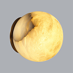 Настенно-потолочный светильник с плафоном в форме шара из алебастра Cryptocrystalline Stone варинант исполнения - 9 | Loft Concept в Красноярске