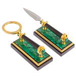 Настольный письменный набор из малахита с декором в виде лошади Leader Organizer варинант исполнения - 6 | Loft Concept в Красноярске