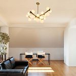 Люстра подвесная фигурная с белыми лампами в форме шара Felicitat варинант исполнения - 1 | Loft Concept в Красноярске