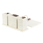 Настольный письменный набор из мрамора и креноида с гербом России Marble Accessory варинант исполнения - 3 | Loft Concept в Красноярске