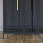 Большой Шкаф Primo Черный дуб с 3 дверьми и 3 выдвижными ящиками варинант исполнения - 2 | Loft Concept в Красноярске