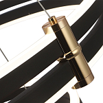 Люстра светодиодная с 3-мя плафонами в форме колец из акрила и алюминия с пультом для регулировки света Ring Horizontal Anthracite варинант исполнения - 8 | Loft Concept в Красноярске