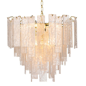 Люстра Textured Glass Chandelier Rectangular Pendants