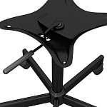 Стул с мягкой черной обивкой из велюра и подъемно-поворотным механизмом на колесиках Harper Black варинант исполнения - 5 | Loft Concept в Красноярске