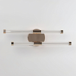 Бра с круглым основанием золотого цвета и двумя вертикальными плафонами Hex Scaffold варинант исполнения - 3 | Loft Concept в Красноярске