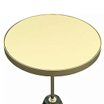 Кофейный столик с круглой зеркальной столешницей и мраморным основанием Stable Base варинант исполнения - 2 | Loft Concept в Красноярске