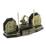 Настольный письменный набор из змеевика с часами и таблетницей Successful Leader варинант исполнения - 2 | Loft Concept в Красноярске