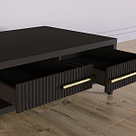 Кофейный стол Primo с двумя ящиками Темный орех варинант исполнения - 6 | Loft Concept в Красноярске