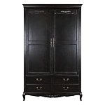 Шкаф черный с 4-мя ящиками и 2-мя дверцами в стиле Прованс Vintage варинант исполнения - 1 | Loft Concept в Красноярске