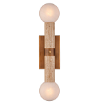 Бра цилиндрической формы с 2-мя плафонами белого цвета Marble Glow варинант исполнения - 1 | Loft Concept в Красноярске