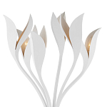 Торшер белый с плафонами в виде лепестков Delicate Flower варинант исполнения - 2 | Loft Concept в Красноярске