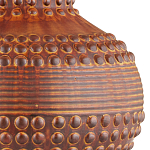 Настольная лампа темно-коричневая с тканевым абажуром в форме конуса Сhieftain варинант исполнения - 1 | Loft Concept в Красноярске