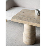 Столик приставной с квадратной столешницей Textured Cream Table варинант исполнения - 6 | Loft Concept в Красноярске