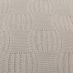 Подушка из хлопка рельефной вязки серого цвета Eden Line варинант исполнения - 3 | Loft Concept в Красноярске