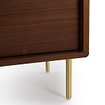 ТВ-тумба из ореха с плетеным декором Eland Wooden Wicker TV Stand варинант исполнения - 5 | Loft Concept в Красноярске