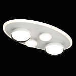 Потолочный светильник овальной формы белого цвета с 4-мя лампами Lunar Pebbles варинант исполнения - 2 | Loft Concept в Красноярске