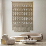 Панно на стену плетеное Макраме бежевый цвет  варинант исполнения - 10 | Loft Concept в Красноярске