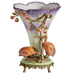 Ваза с цесарками из фарфора с бронзовыми элементами Garden of Eden варинант исполнения - 1 | Loft Concept в Красноярске