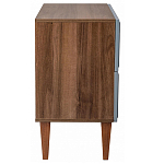 Тумба прикроватная серая из массива бука с 2-мя ящиками Wenge Light варинант исполнения - 3 | Loft Concept в Красноярске