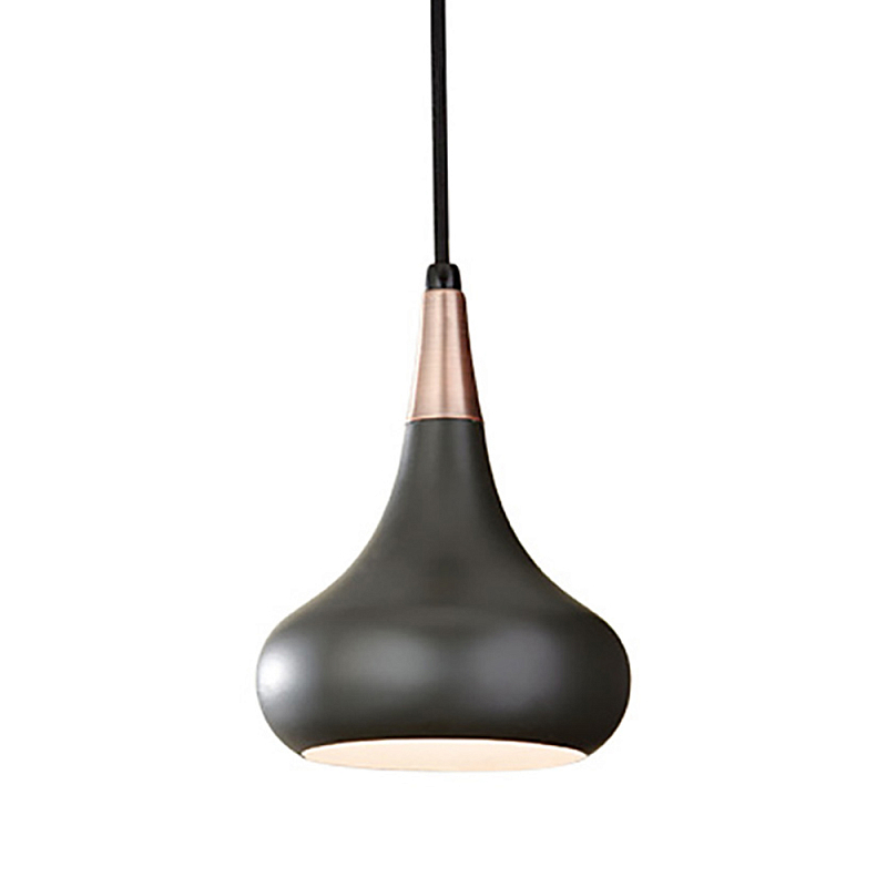  Подвесной светильник с каплевидным плафоном темного цвета Feiss Бронза Черный Графит в Красноярске | Loft Concept 