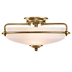 Потолочный светильник со стеклянным плафоном на изогнутых кронштейнах Quoizel  варинант исполнения - 11 | Loft Concept в Красноярске