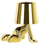 Настольная лампа фигурная цвета золото с гладким абажуром Высота 17 см Sophia варинант исполнения - 2 | Loft Concept в Красноярске