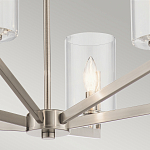 Люстра с 6-ю прозрачными цилиндрическими плафонами Kichler варинант исполнения - 13 | Loft Concept в Красноярске