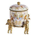 Шкатулка на ангелах из фарфора с бронзовыми элементам Eden Garden варинант исполнения - 1 | Loft Concept в Красноярске