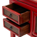 Деревянная консоль в китайском стиле с ящиками и дверцами красная Chinese Console Table варинант исполнения - 6 | Loft Concept в Красноярске