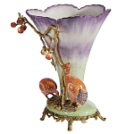 Ваза с цесарками из фарфора с бронзовыми элементами Garden of Eden варинант исполнения - 4 | Loft Concept в Красноярске